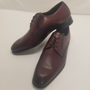 Joseph Abbound Locarno Mens Size 11D Red Wine Burgundy Leather Oxford Lace Up